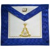 Tablier maçonnique en faux cuir – REAA – 14ème degré – Dos bleu – Brodé machine