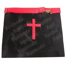 Tablier maçonnique en cuir – REAA – 18ème degré – Chevalier Rose-Croix – Pélican