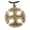 Pendentif médiéval – Croix de Fanjeaux – Bronze antique