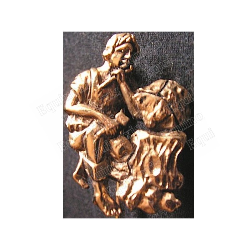 Marque-page maçonnique – Apprenti taillant sa pierre