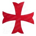 Croix templière rouge à coudre