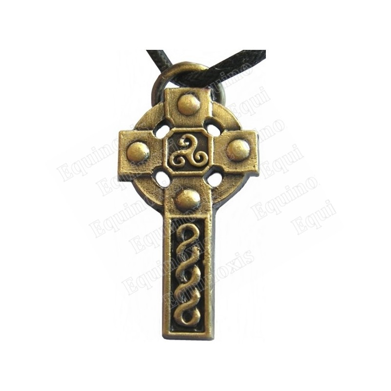 Pendentif celtique – Croix celtique 7 – Bronze antique