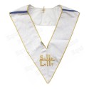 Martinist collar – Free Unknown Superior Initiator (SILI) – White – Russian lineage – Hand embroidery
