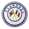 Badge / Macaron GLNF – Petite tenue provinciale – Passé Grand Porte-Etendard – Flandres – Brodé main