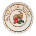 Badge / Macaron GLNF – Grande tenue provinciale – Grand Intendant – Vallée du Rhône – Brodé machine