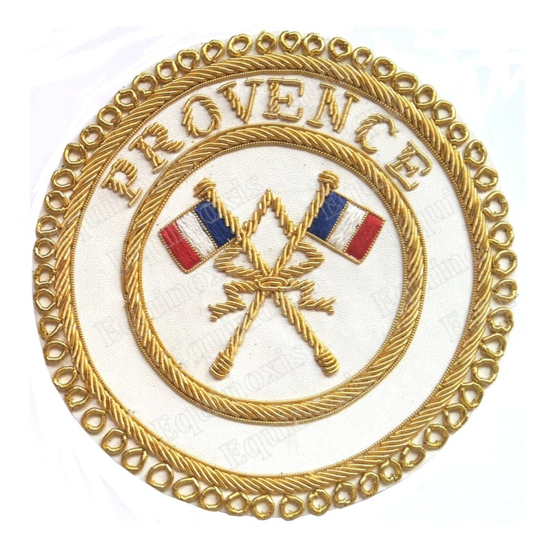 Badge / Macaron GLNF – Grande tenue provinciale – Passé Grand Porte-Etendard – Provence – Brodé main