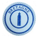 Badge / Macaron GLNF – Petite tenue provinciale – Deuxième Surveillant – Bretagne – Brodé machine