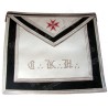 Tablier maçonnique en faux cuir – REAA – 30ème degré – Chevalier Kadosch – CKH