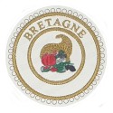 Badge / Macaron GLNF – Grande tenue provinciale – Grand Intendant – Bretagne – Brodé machine